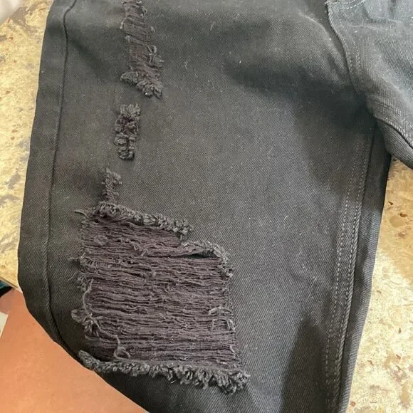 Gray Lab Black Distressed Denim Jeans - Picture 5 of 7